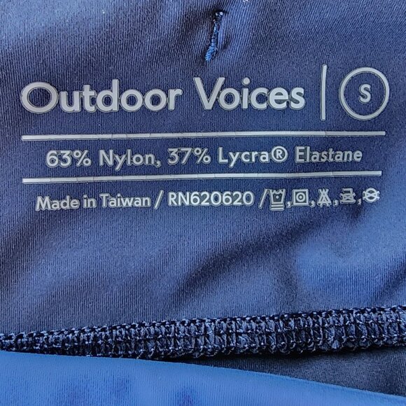 Outdoor Voices Womens Small Leggings Zoom Full Length Color Block Blue Yoga - Picture 6 of 7